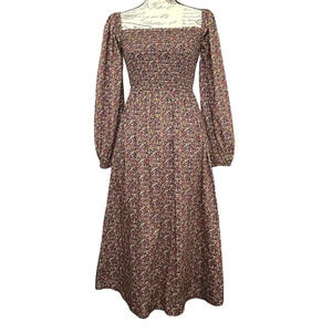 J. Crew Liberty® Fabric Organic Cotton Daydream Midi Dress cottagecore XS NWT